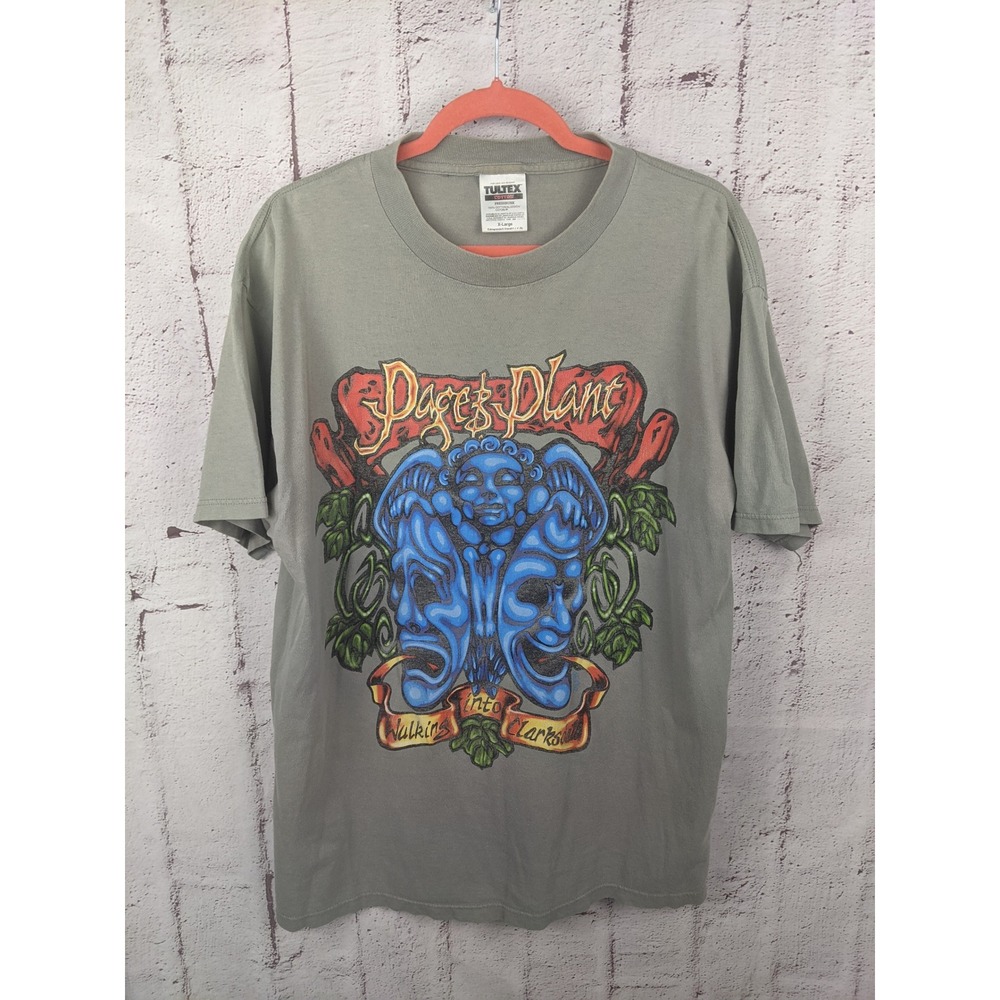 Vintage‎ 1998 Page & Plant Walking into Everywhere Tour T-Shirt Grey XL Tultex